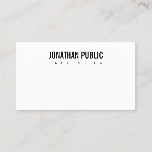 Modern Simple Design Professional Plain Elegant Business Card (Front)