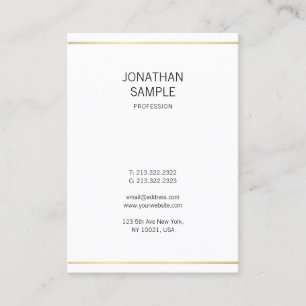 Modern Simple Design Stylish Professional Gold Business Card
