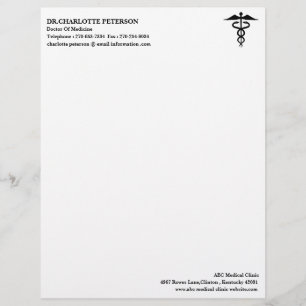 Modern Simple  Doctor  Custom Letterhead