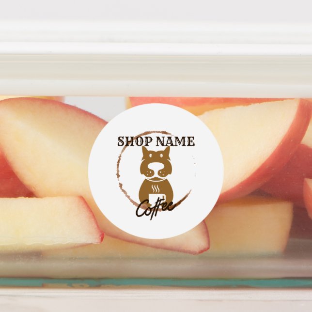 Modern Simple Dog Cafe Coffee Shop (Affixed)