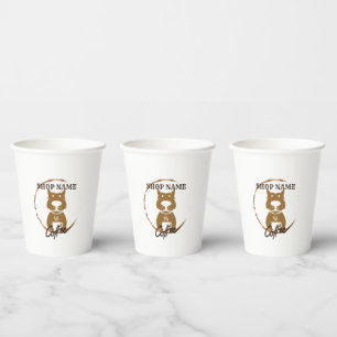 Modern Simple Dog Cafe Coffee Shop Paper Cups