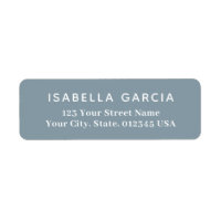 Modern Simple Dusty Blue Return Address