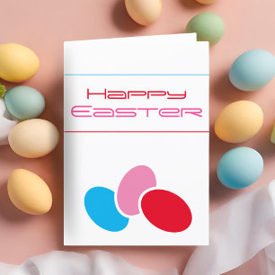 Modern Simple Easter Egg Happy Easter Holiday Card