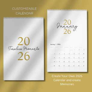 Modern Simple Elegant 2026 Calendar
