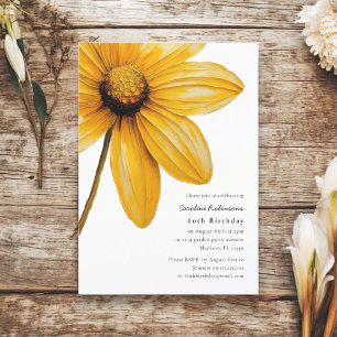 Modern simple elegant 60th birthday invitation