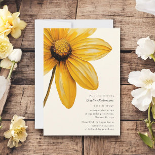 Modern simple elegant 60th birthday  invitation