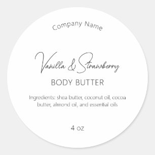 Modern Simple Elegant Beauty Industry Classic Round Sticker
