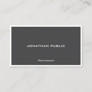Modern Simple Elegant Black And White Template Business Card