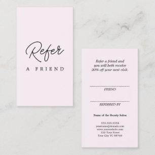 Modern Simple Elegant Business Referral Card