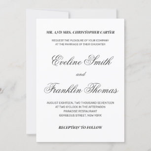 Modern simple elegant calligraphy script font invitation