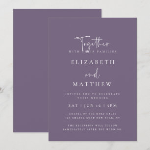 Modern Simple Elegant Chic Typography Wedding Invitation