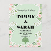 Modern Simple Elegant Colourful Floral Wedding