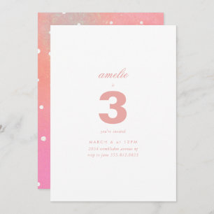 Modern Simple Elegant Custom Kids Birthday Invitation