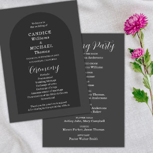 Modern Simple Elegant Dark Grey Arch Programme