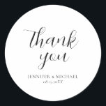 Modern Simple Elegant Design Thank You Typography Classic Round Sticker<br><div class="desc">Your Custom Text Elegant Modern Simple Thank You Template Typography Script Classic Round Sticker.</div>