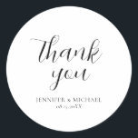 Modern Simple Elegant Design Thank You Typography Classic Round Sticker<br><div class="desc">Your Custom Text Elegant Modern Simple Thank You Template Typography Script Classic Round Sticker.</div>