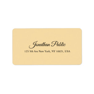 Modern Simple Elegant Gold Calligraphy Script Name Label