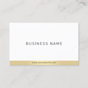 Modern Simple Elegant Gold White Professional Cool Business Card