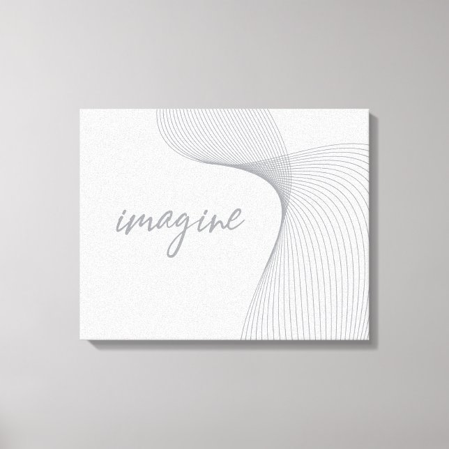 Modern, simple, elegant graphic design of Imagine Canvas Print (Front)