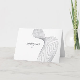 Modern, simple, elegant graphic design of Imagine Card