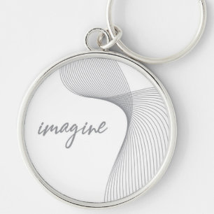 Modern, simple, elegant graphic design of Imagine Key Ring