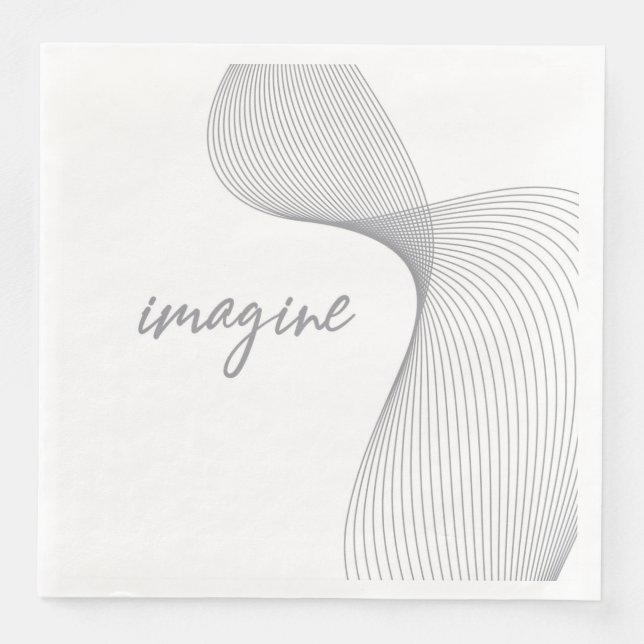 Modern, simple, elegant graphic design of Imagine Napkin (Front)