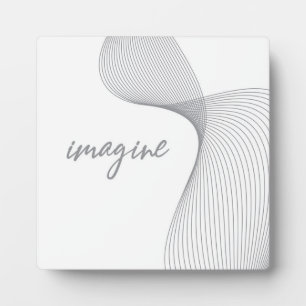Modern, simple, elegant graphic design of Imagine Plaque