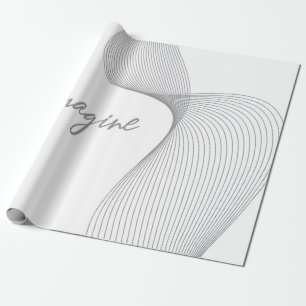 Modern, simple, elegant graphic design of Imagine Wrapping Paper