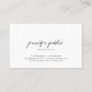Modern Simple Elegant Handwritten Script Template Business Card