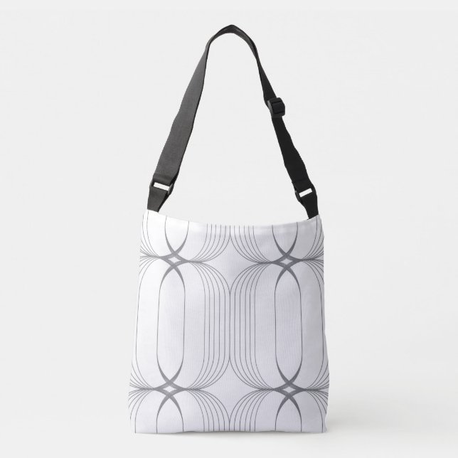 Modern, simple elegant luxury illustration pattern crossbody bag (Front)