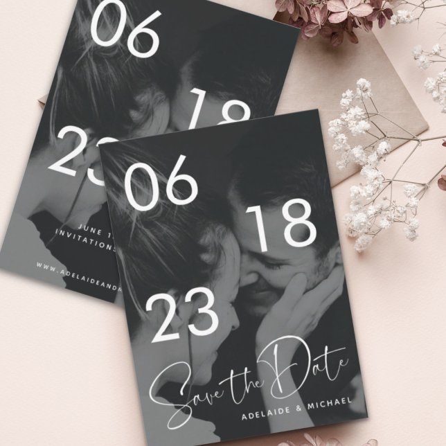 Modern Simple Elegant Minimalist Photo Save The Date (Creator Uploaded)