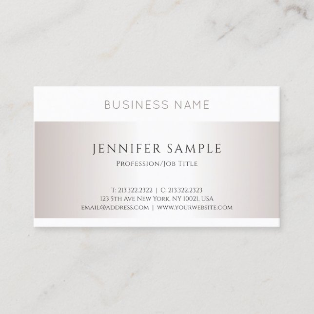 Modern Simple Elegant Minimalist Professional Business Card (Front)