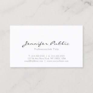 Modern Simple Elegant Minimalist Professional Top Business Card