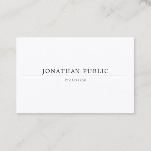 Modern Simple Elegant Professional Minimalist Business Card