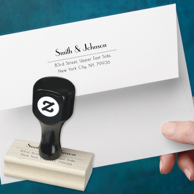 Modern Simple Elegant Professional Return Address Rubber Stamp (Modern Simple Elegant Professional Return Address Rubber Stamp)