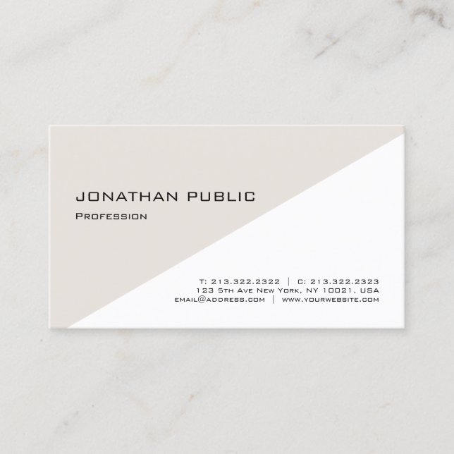 Modern Simple Elegant Professional Template Chic Business Card (Front)