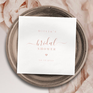 Modern simple elegant script bridal shower party foil napkins