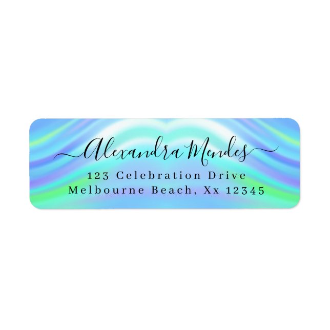 Modern simple elegant script return address (Front)