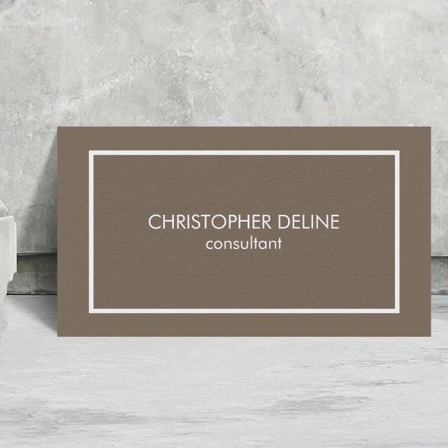 Modern Simple Elegant Texture Brown Attorney Business Card (Creator Uploaded)