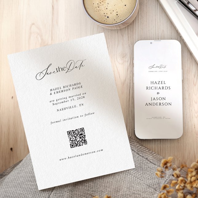 Modern Simple Elegant Typographic Save the Date Invitation (Modern Simple Elegant Typographic Save the Date Invitation)