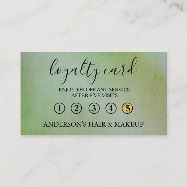 Modern Simple elegant typography Loyalty Card (Front)