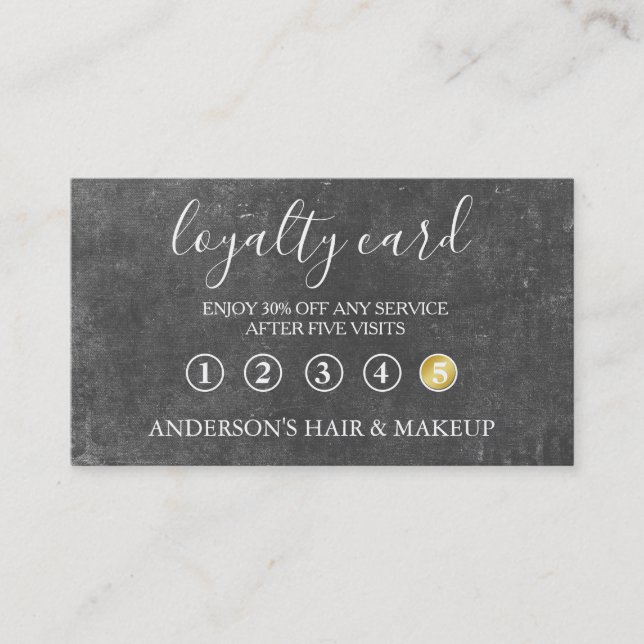Modern Simple elegant typography Loyalty Card (Front)