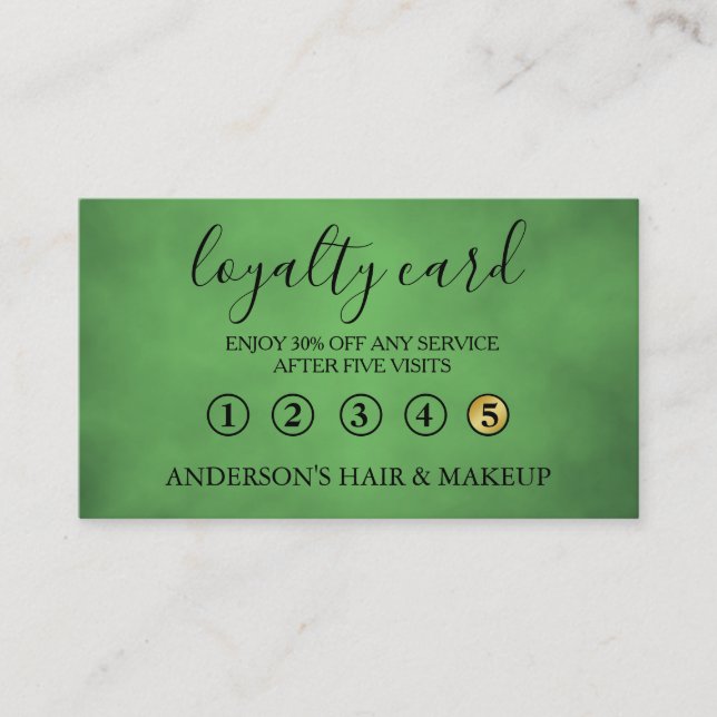 Modern Simple elegant typography Loyalty Card (Front)