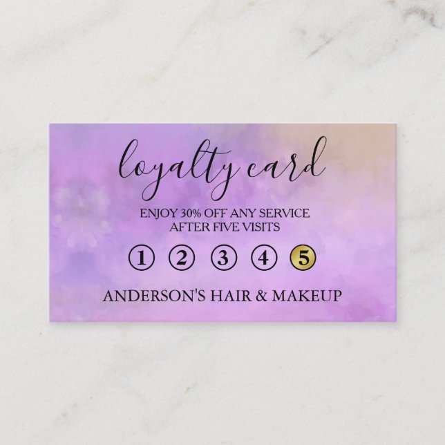 Modern Simple elegant typography Loyalty Card (Front)