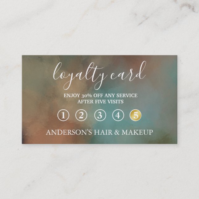 Modern Simple elegant typography Loyalty Card (Front)