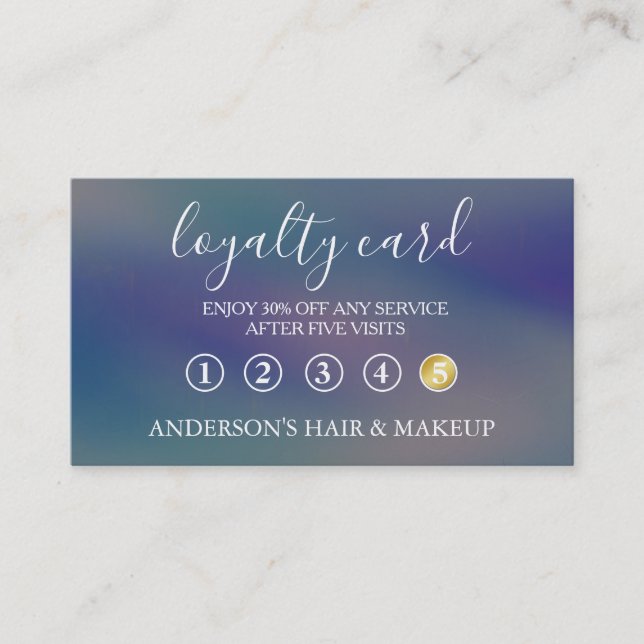 Modern Simple elegant typography Loyalty Card (Front)