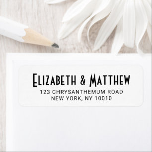 Modern Simple Elegant Wedding Return Address