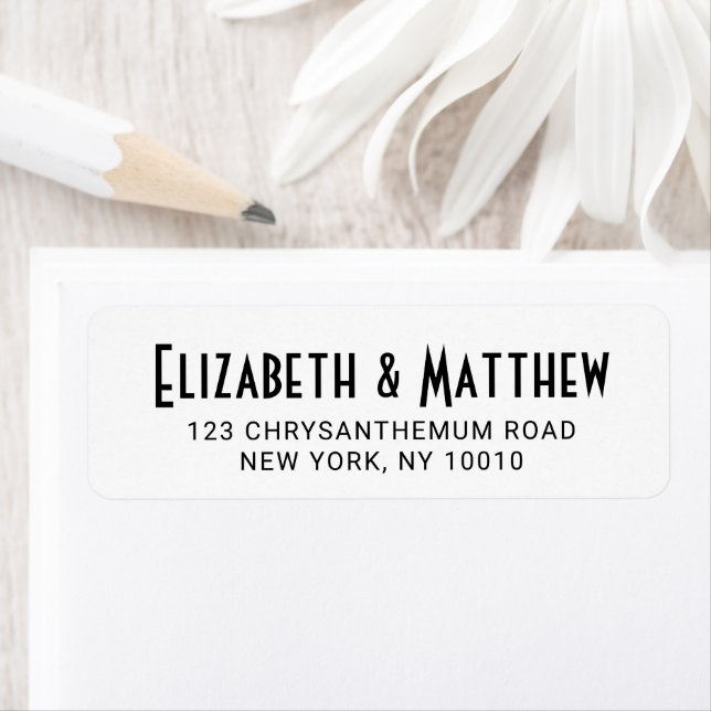 Modern Simple Elegant Wedding Return Address (Insitu)