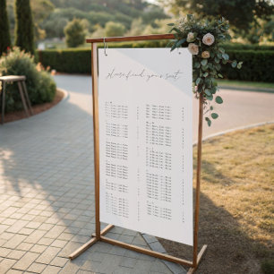 Modern Simple Elegant Wedding Seating Chart