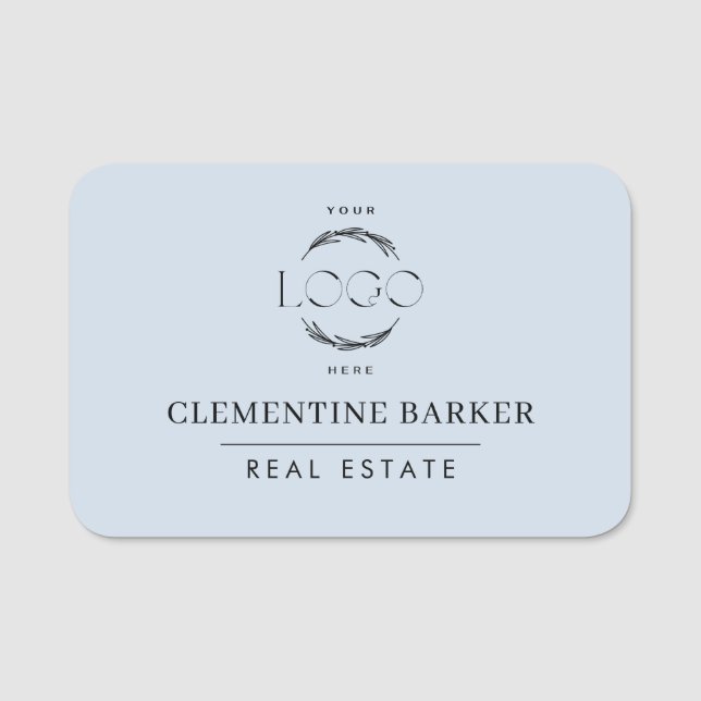 Modern simple Elegant your logo Name Tag (Front)